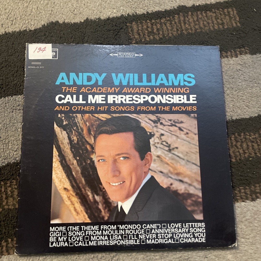 Vinyl LP , Andy Williams , Call‎ Me Irresponsible